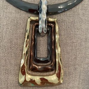 Designer gunmetal necklace